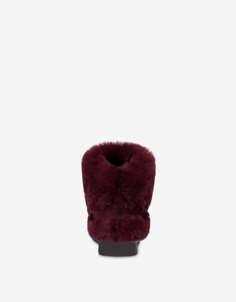 Soft fabric ankle boots Bordeaux Love Moschino 2