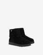 Quilted soft fabric ankle boots