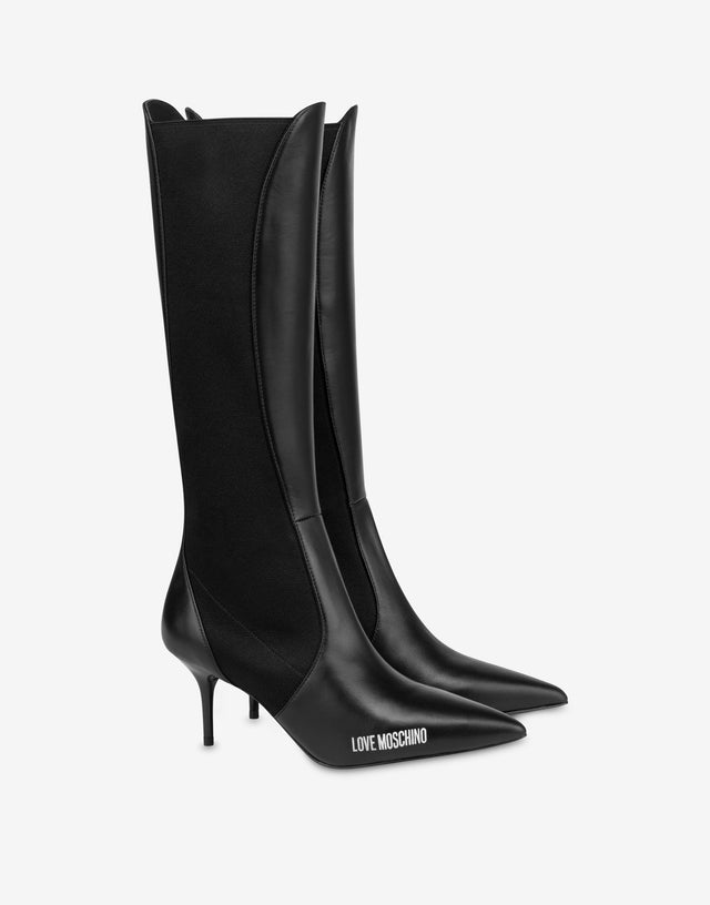 Calf boots Black Love Moschino 0