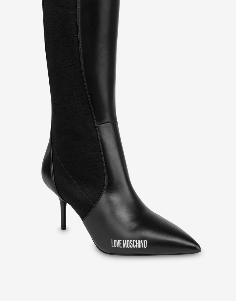 Calf boots Black Love Moschino 3
