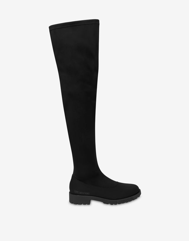 Over-the-knee boots in lycra Black Love Moschino 1