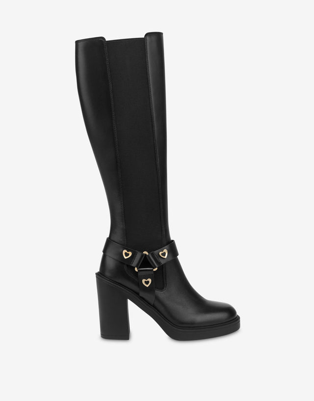 Calf boots Black Love Moschino 1