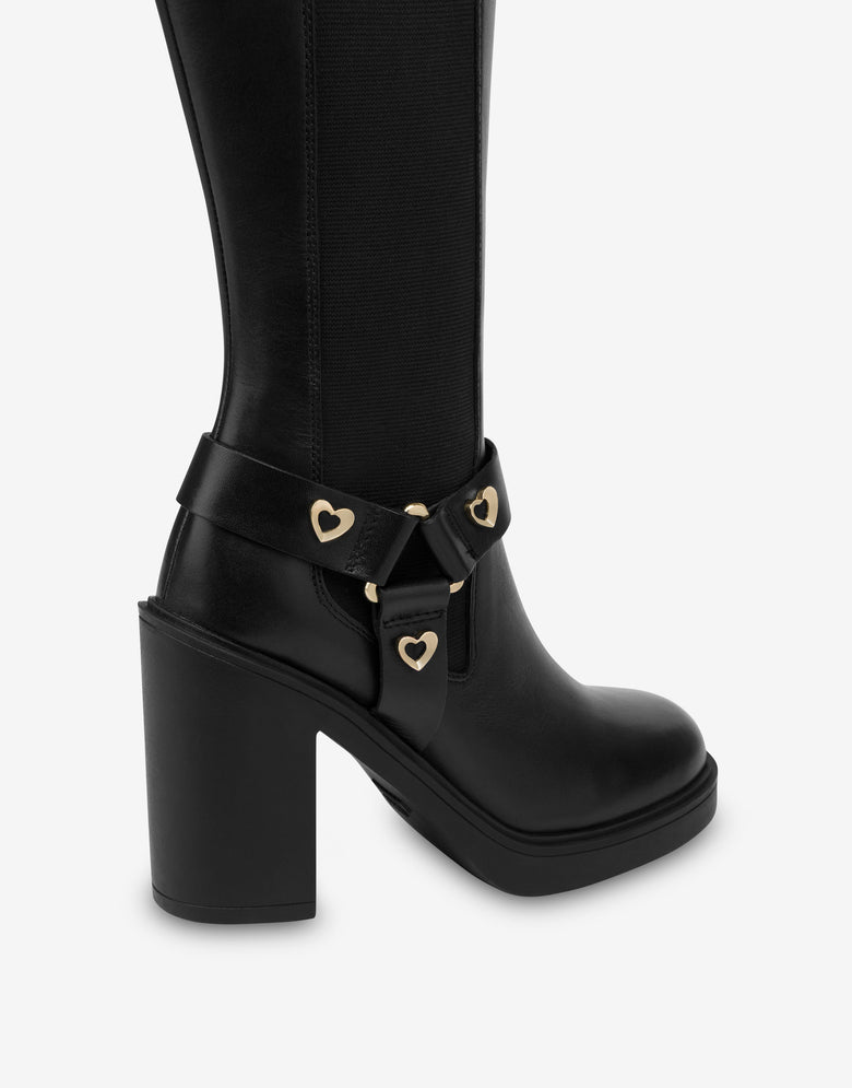 Calf boots Black Love Moschino 3