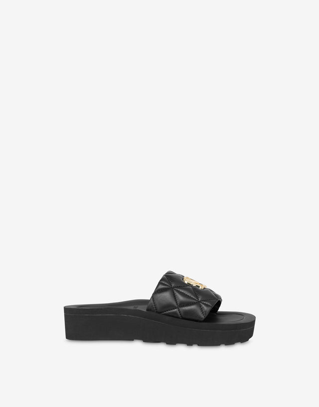 Nappa sandals LM Monogram Black Love Moschino 1
