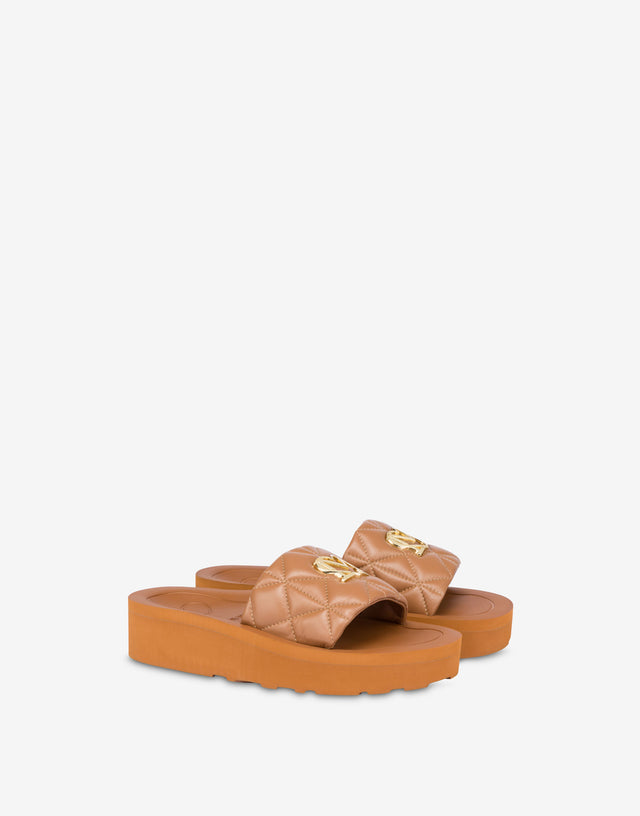 Nappa sandals LM Monogram Leather Love Moschino 0