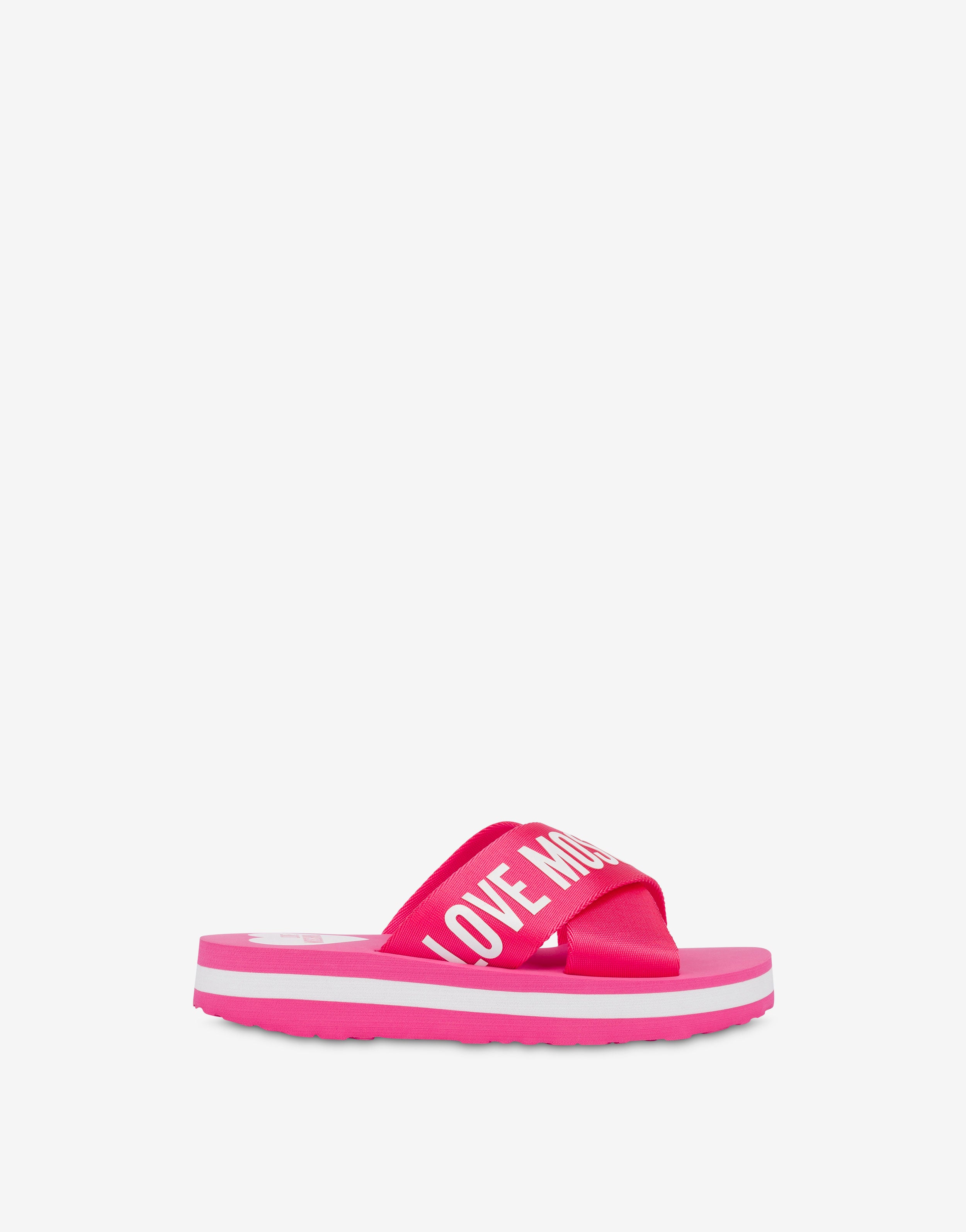 Crossed sandals with logo Love Moschino | Moschino