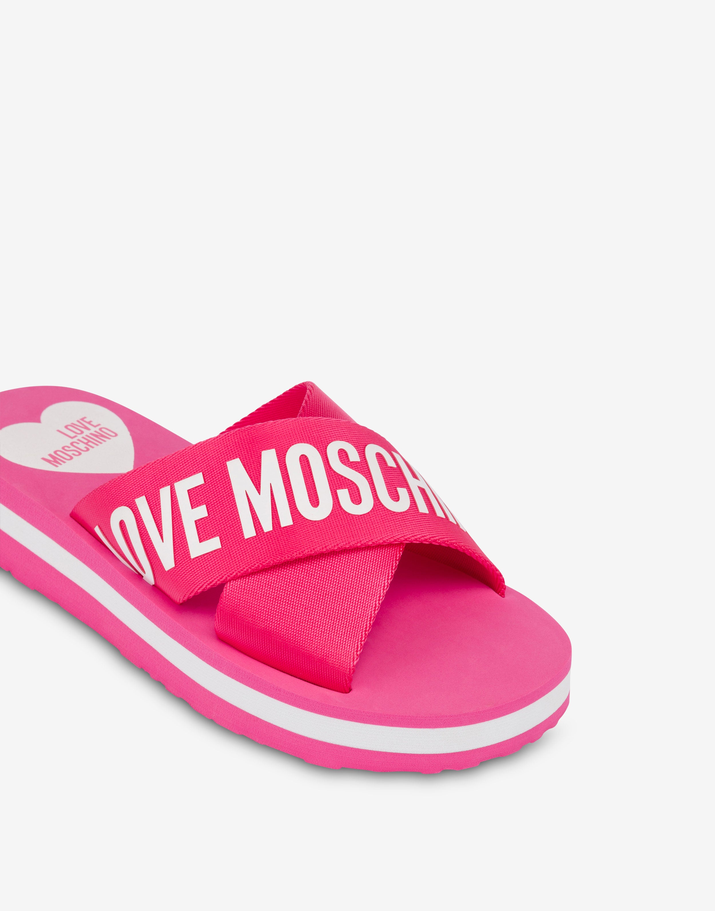Moschino サファリホタン付きスカト 01205430 0084 MOSCHINO - Slipper With Logo Moschino