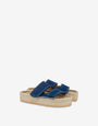 Sandales espadrilles avec brides en denim