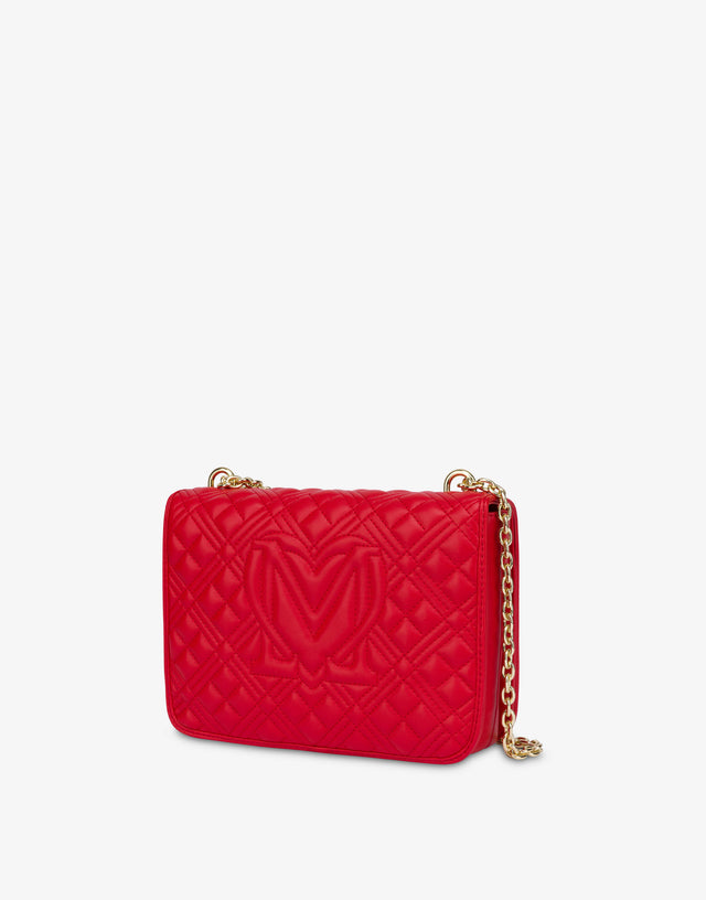 Borsa a spalla Shiny Quilted Rosso Love Moschino 1