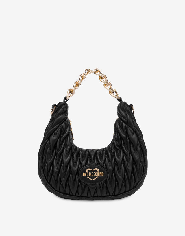 Borsa hobo trapuntata Nero Love Moschino 0