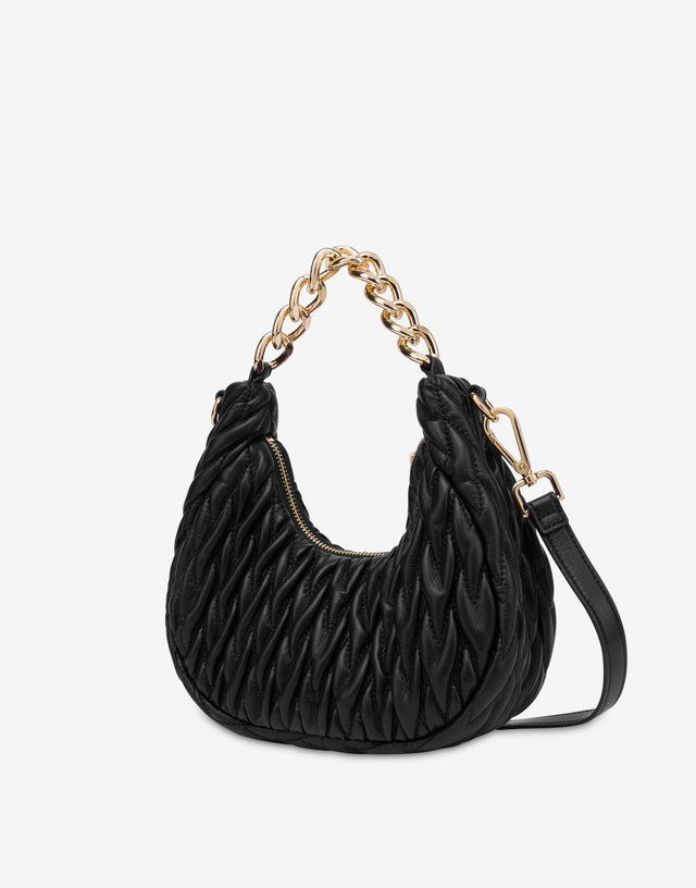 Borsa hobo trapuntata Nero Love Moschino 1