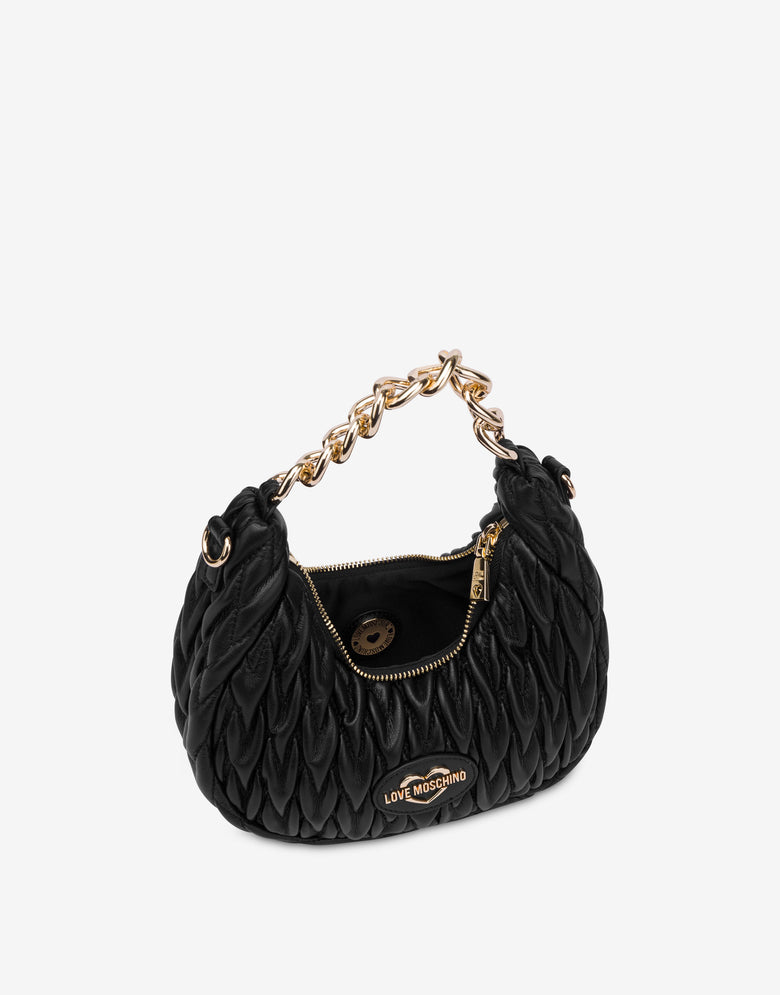 Quilted hobo bag Black Love Moschino 2