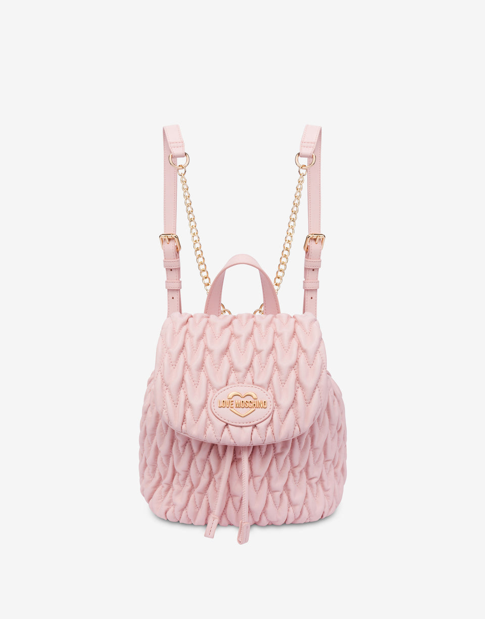 ソフト生地のバックパック ベビーピンク Love Moschino 0