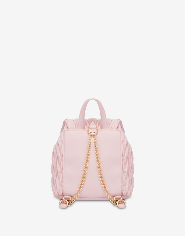 Zaino in tessuto morbido Rosa confetto Love Moschino 1