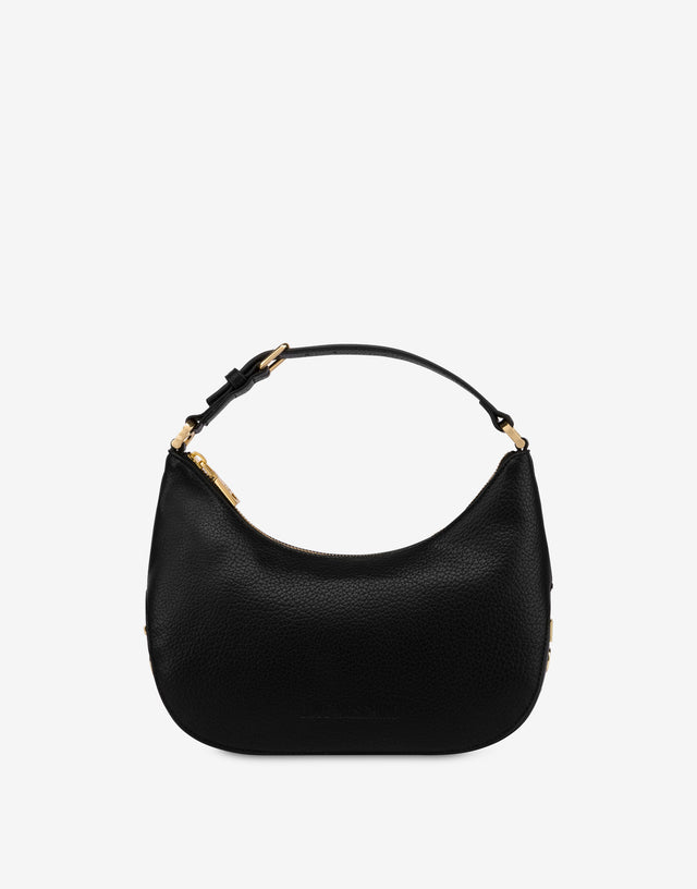 Giant Logo eco-friendly hobo bag Black Love Moschino 0