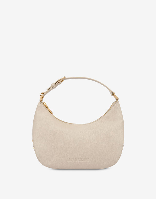 Giant Logo eco-friendly hobo bag Ivory Love Moschino 0