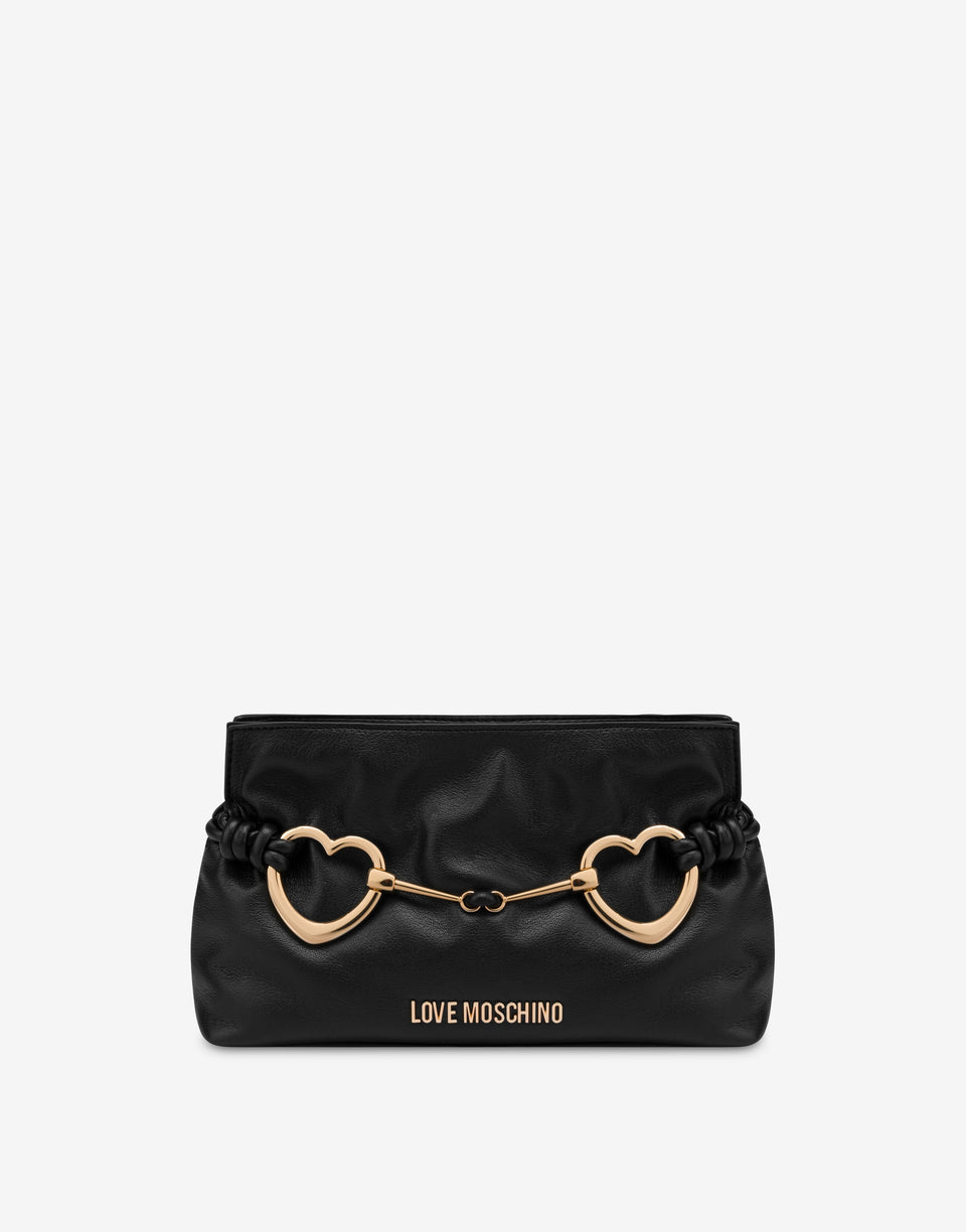 Clutch Hearts Black Love Moschino 0