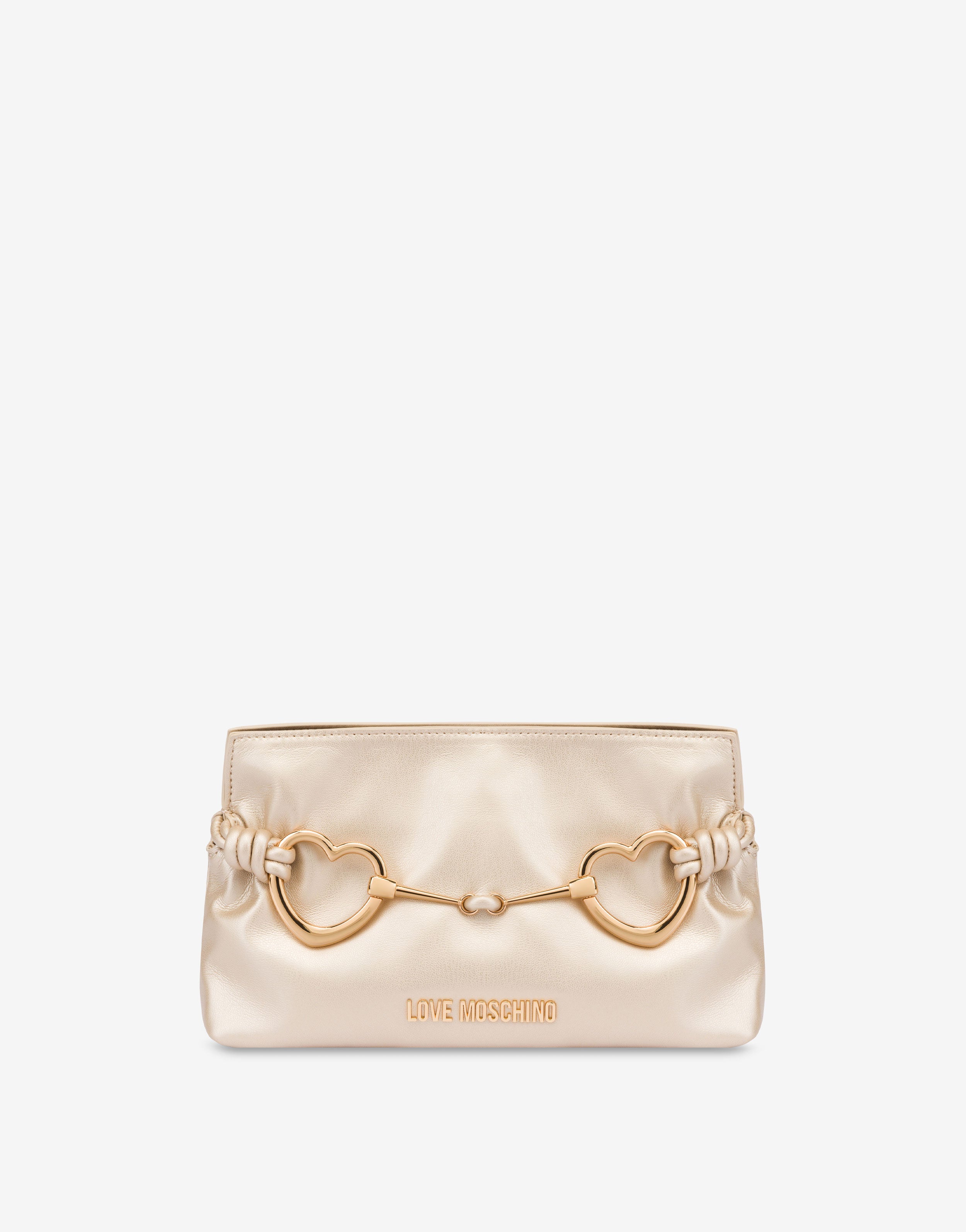 LOVE MOSCHINO JC4034PP1MLB196A 関税送料込 Laminated clutch Hearts Love Moschino | Moschino