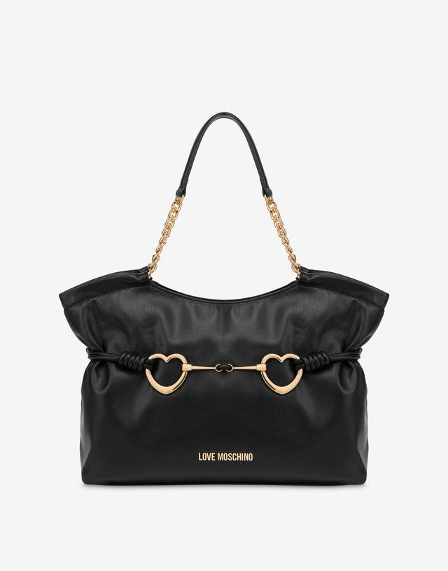 Shopper bag Hearts Black Love Moschino 0