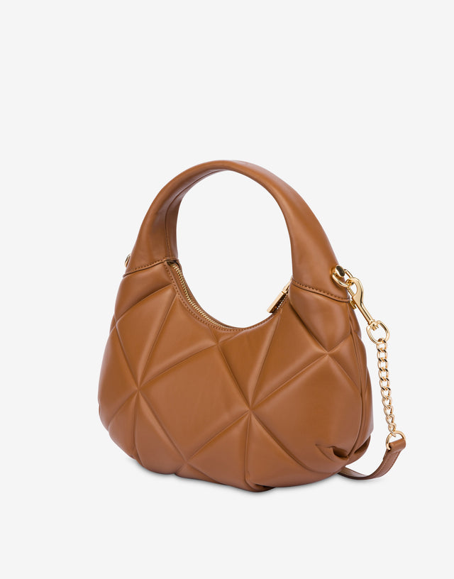 Sac hobo matelassé Embossed Leather Love Moschino 1