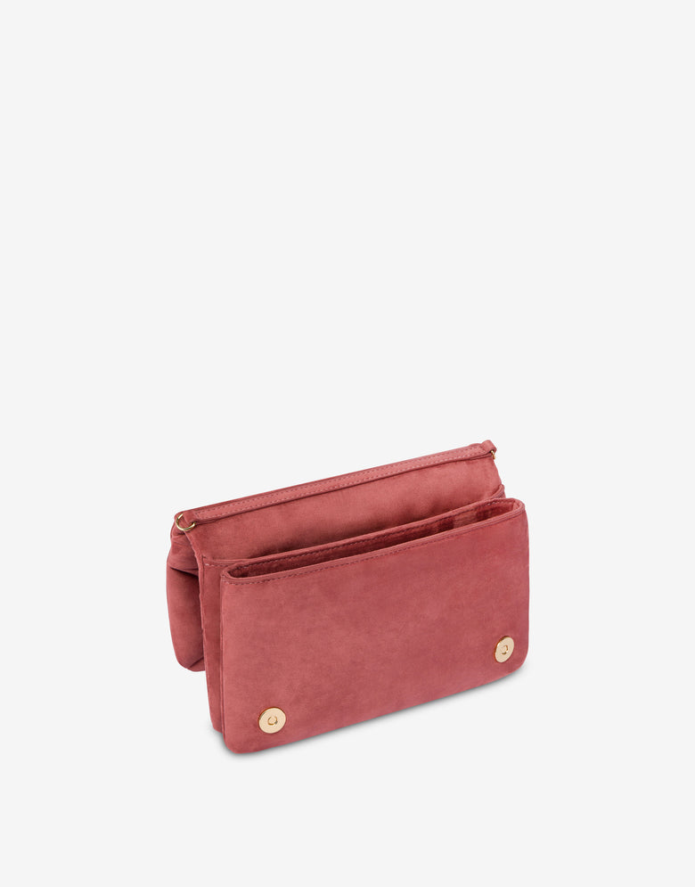부드러운 퀼팅 패브릭 숄더백 Antique pink Love Moschino 2