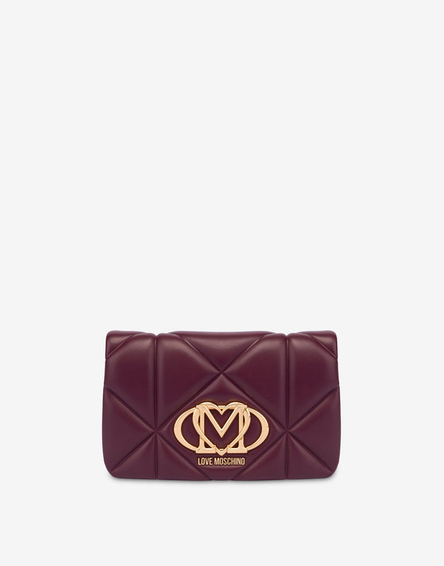 Smart quilted daily bag Magenta violet Love Moschino 0