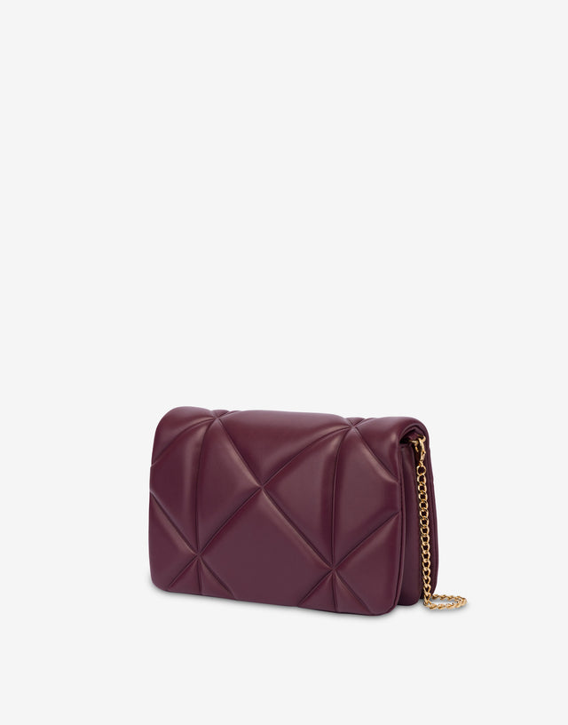 Smart quilted daily bag Magenta violet Love Moschino 1