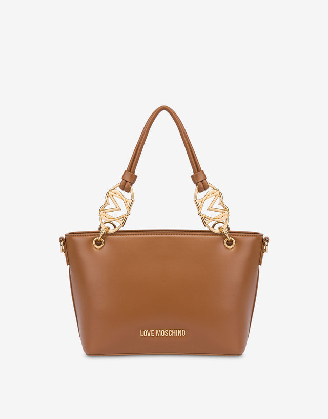 Jewel shopper bag Leather Love Moschino 0
