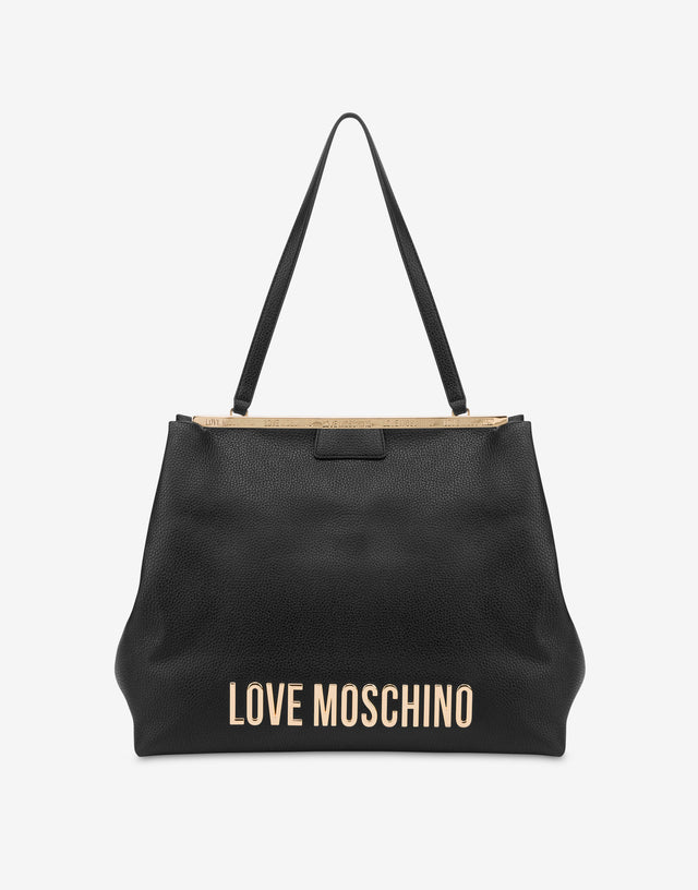 Sac à main Lettering Logo Noir Love Moschino 0