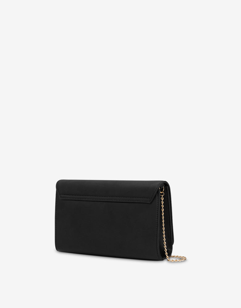 Satin smart daily bag Sparkling Logo Black Love Moschino 1