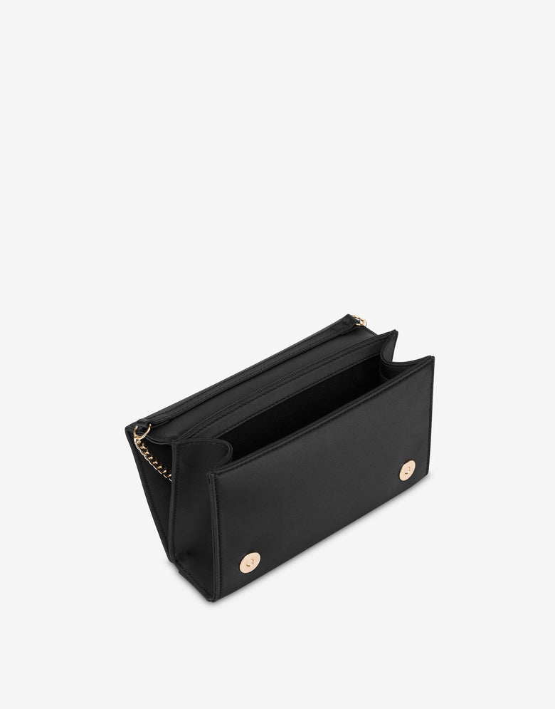 Satin smart daily bag Sparkling Logo Black Love Moschino 2
