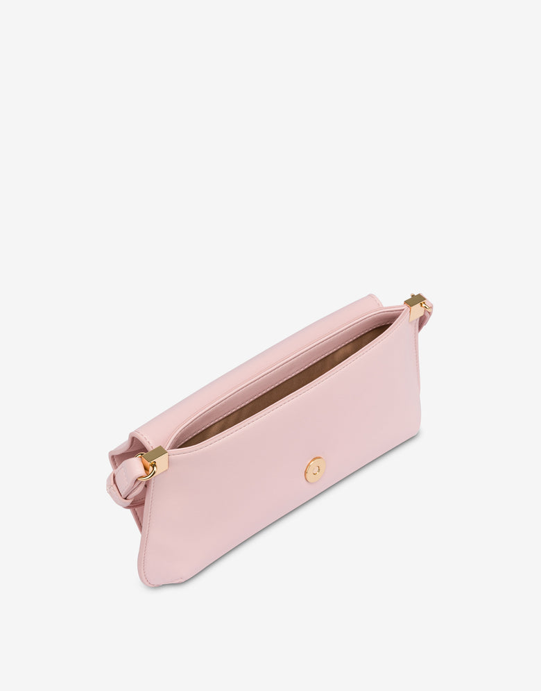 Flat shoulder bag Lettering Logo Pale pink Love Moschino 2