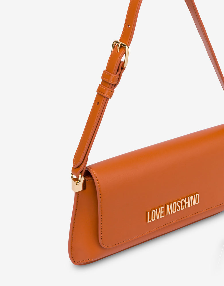 Borsa a tracolla con logo Lettering Arancione Love Moschino 3