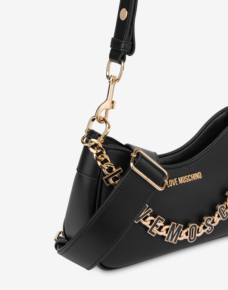 Hobo bag with chain Black Love Moschino 3