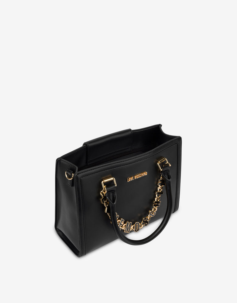 Handbag with chain Black Love Moschino 2