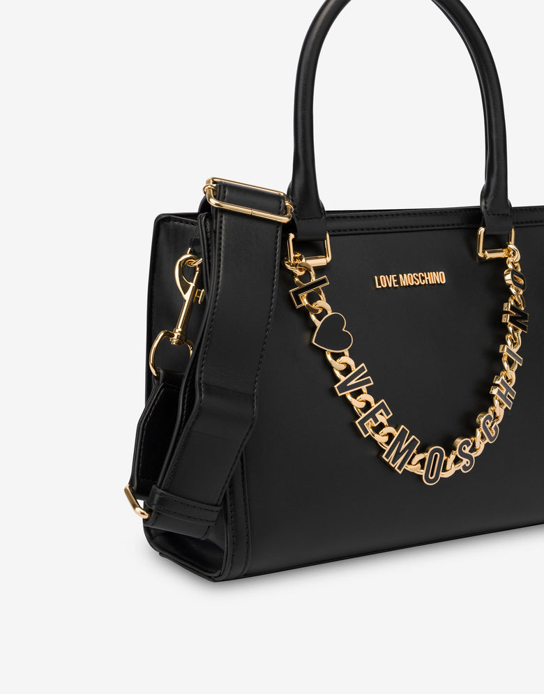 Handbag with chain Black Love Moschino 3