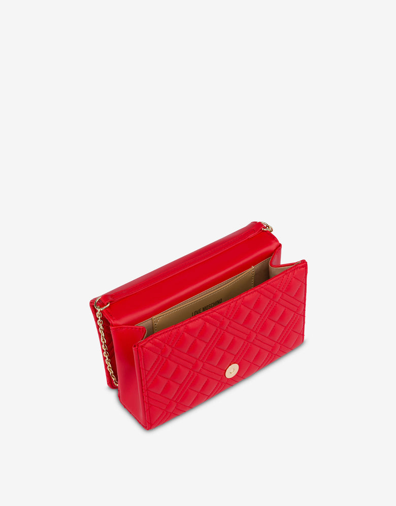 Quilted Smart Daily Bag Red Love Moschino 2