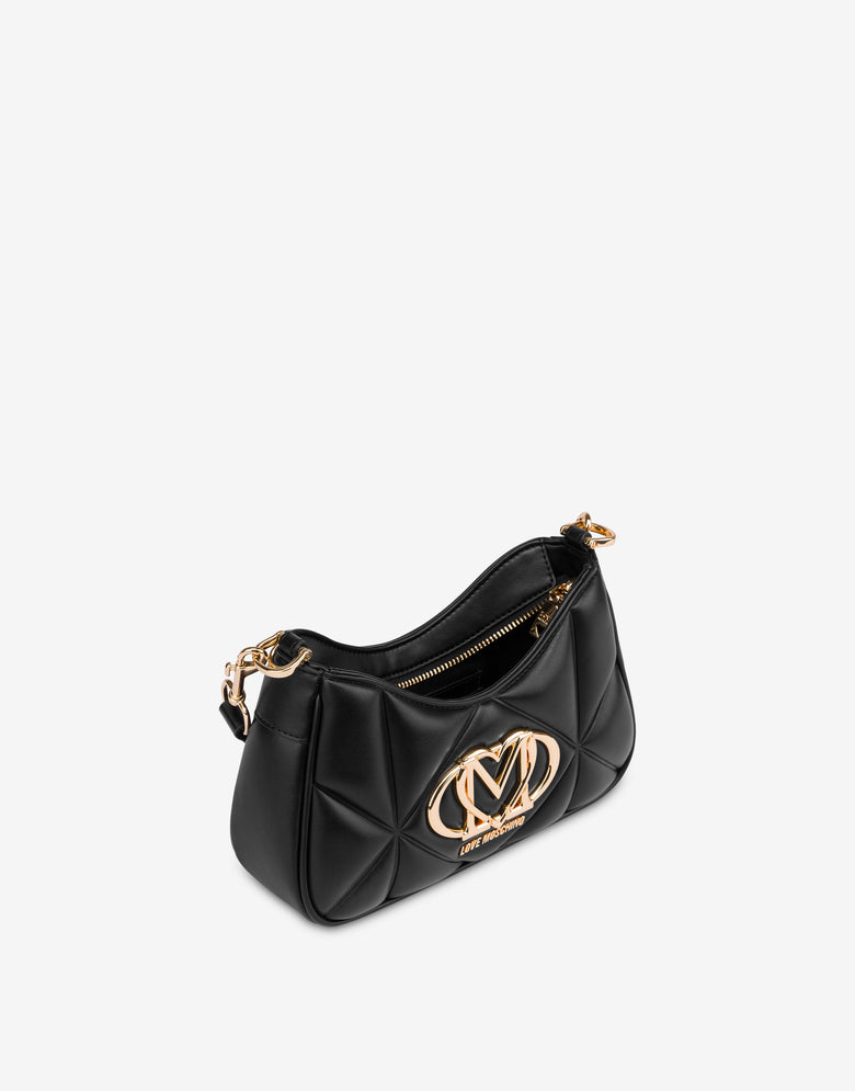 Gesteppte Umhängetasche Schwarz Love Moschino 2