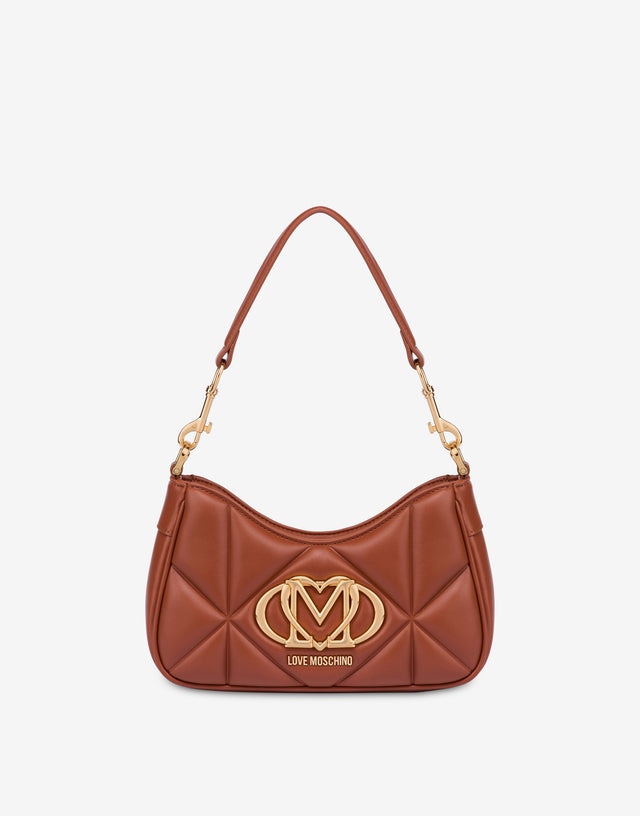 Gesteppte Umhängetasche Leder Love Moschino 0