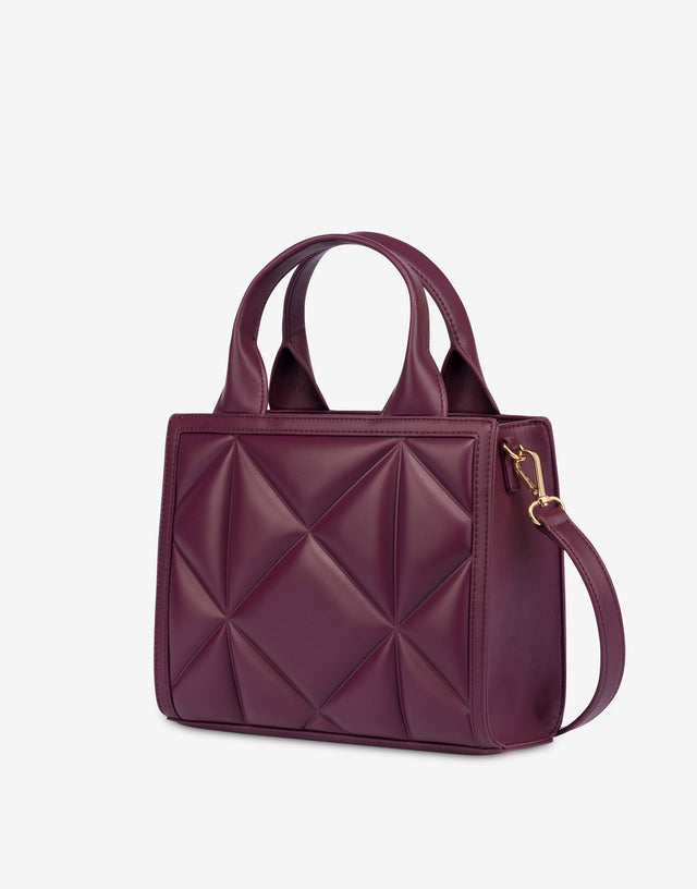 Kleine gesteppte Shopper-Tasche Rot Love Moschino 1