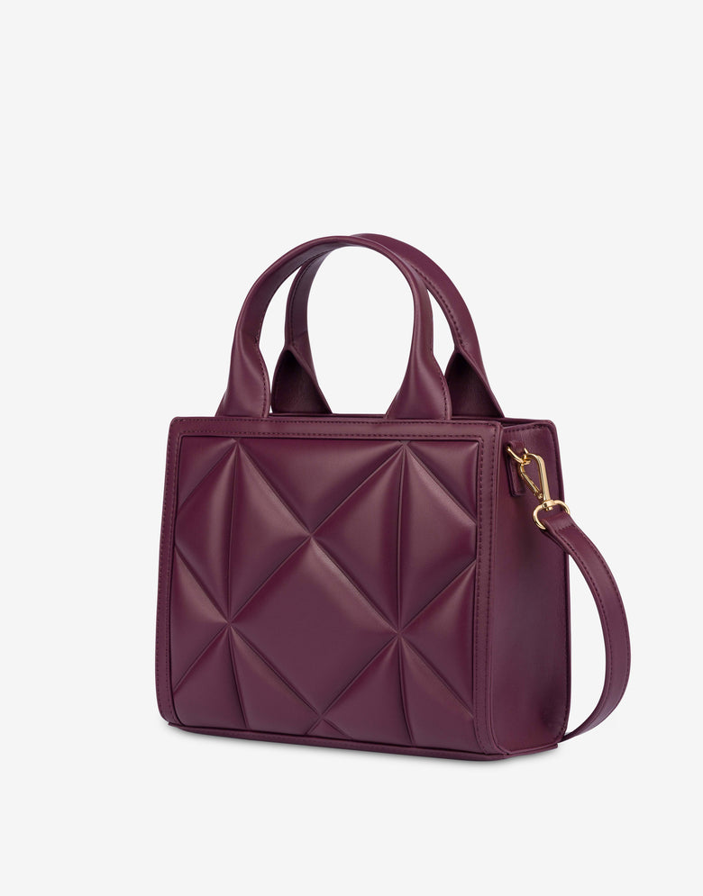 Kleine gesteppte Shopper-Tasche Rot Love Moschino 1