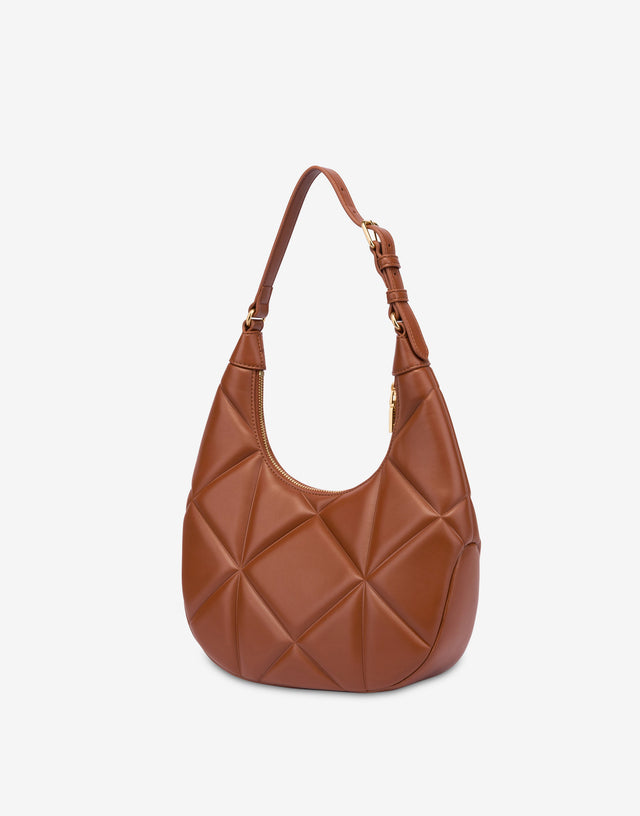 Hobo bag trapuntata Castagna Love Moschino 1