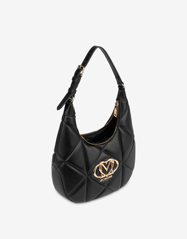 Quilted hobo bag Black Love Moschino 2