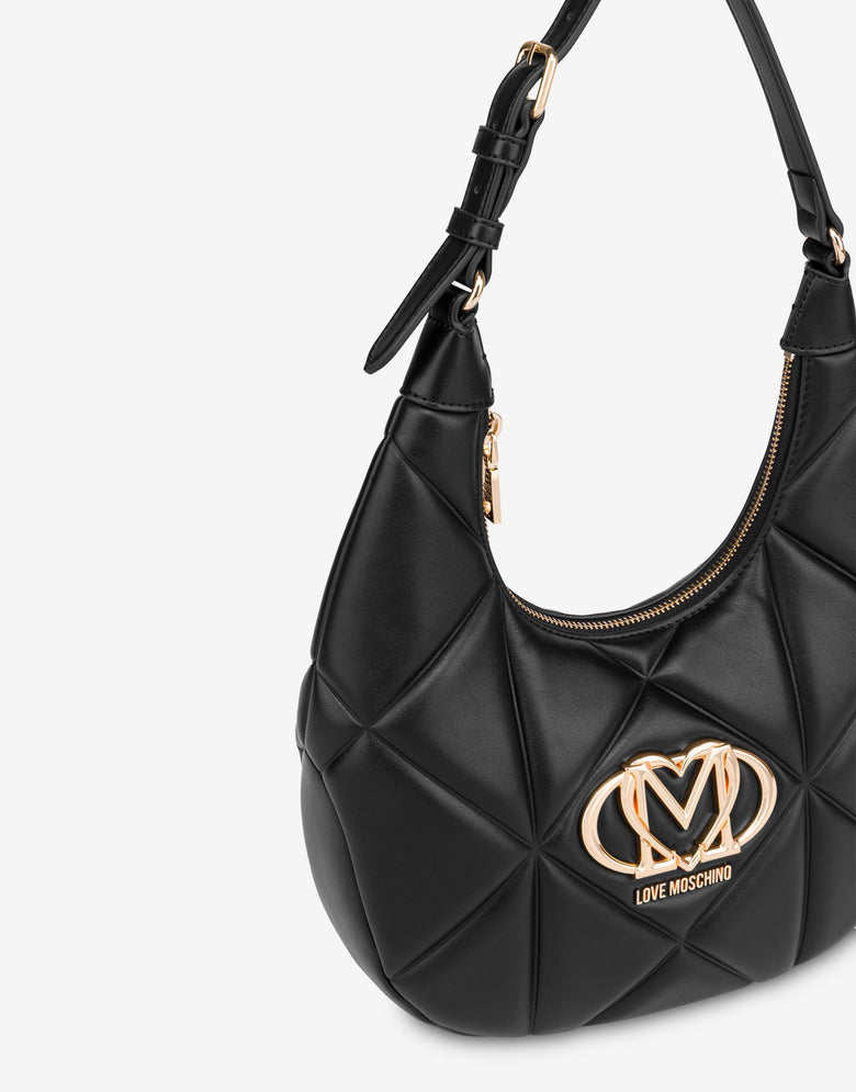 Quilted hobo bag Black Love Moschino 3