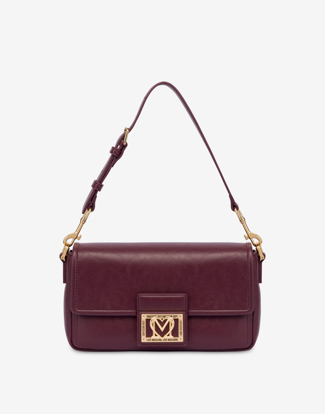 Borsa a spalla con placca logata Vino Love Moschino 0