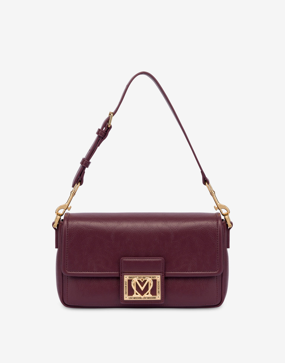 Borsa a spalla con placca logata Vino Love Moschino 0