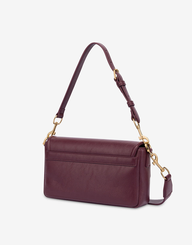 Borsa a spalla con placca logata Vino Love Moschino 1