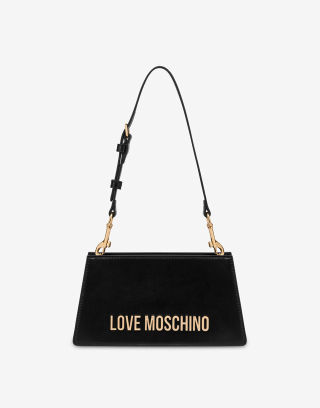 Borsa a spalla con logo Lettering Nero Love Moschino 0