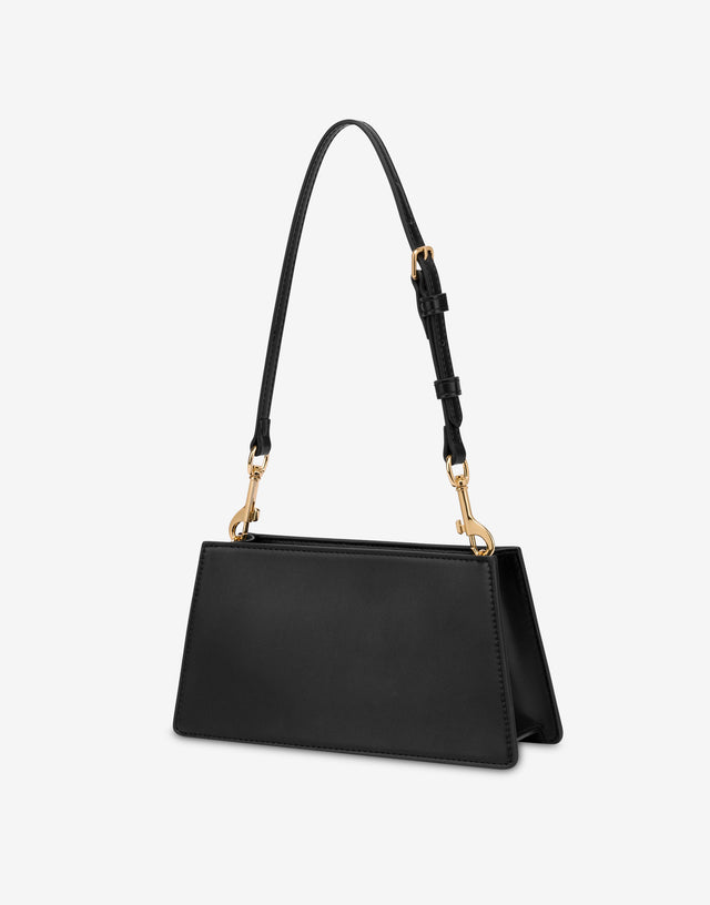Borsa a spalla con logo Lettering Nero Love Moschino 1