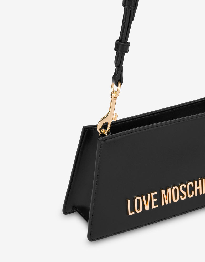 ロゴレタリング入りショルダーバッグ ブラック Love Moschino 3